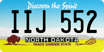 ND license plate IIJ552