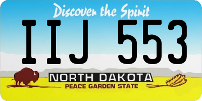 ND license plate IIJ553