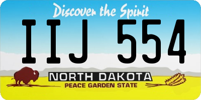 ND license plate IIJ554