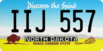 ND license plate IIJ557