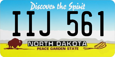 ND license plate IIJ561