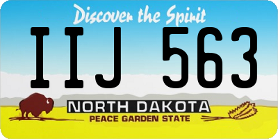 ND license plate IIJ563