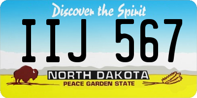 ND license plate IIJ567