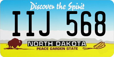 ND license plate IIJ568