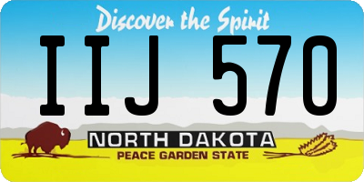 ND license plate IIJ570