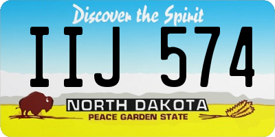 ND license plate IIJ574