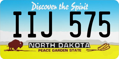 ND license plate IIJ575