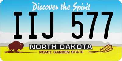 ND license plate IIJ577