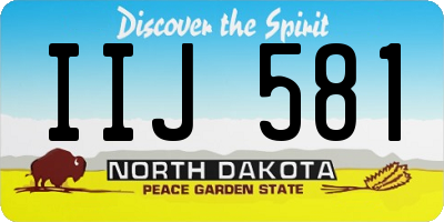 ND license plate IIJ581