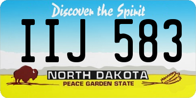 ND license plate IIJ583