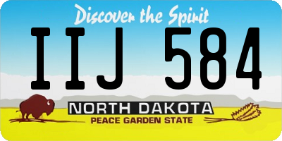 ND license plate IIJ584