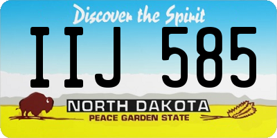 ND license plate IIJ585