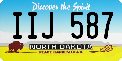ND license plate IIJ587