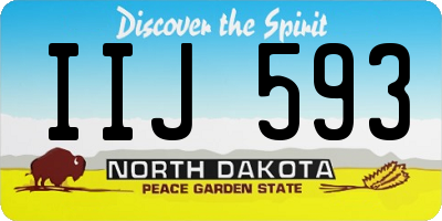 ND license plate IIJ593