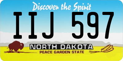 ND license plate IIJ597