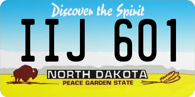 ND license plate IIJ601