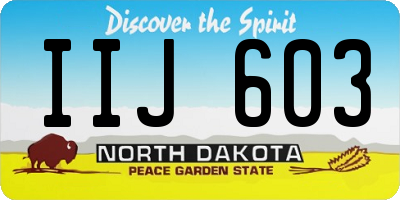 ND license plate IIJ603