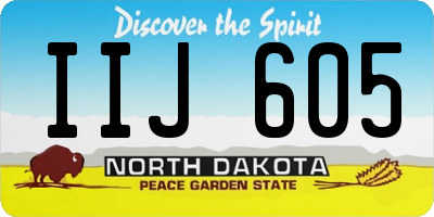 ND license plate IIJ605
