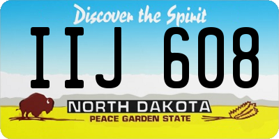 ND license plate IIJ608
