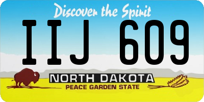 ND license plate IIJ609