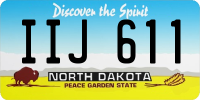 ND license plate IIJ611