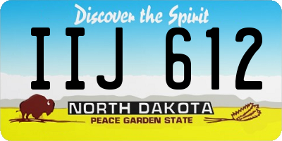 ND license plate IIJ612