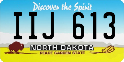 ND license plate IIJ613