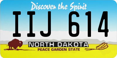 ND license plate IIJ614