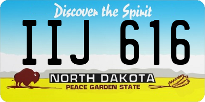 ND license plate IIJ616