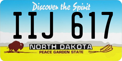 ND license plate IIJ617