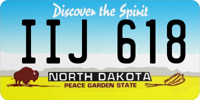 ND license plate IIJ618