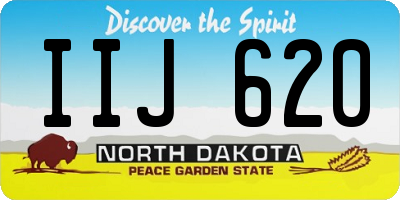 ND license plate IIJ620