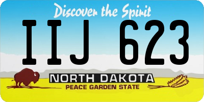 ND license plate IIJ623