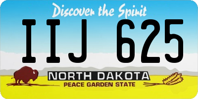 ND license plate IIJ625