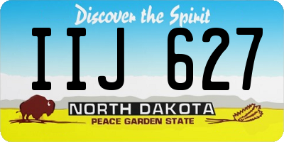ND license plate IIJ627