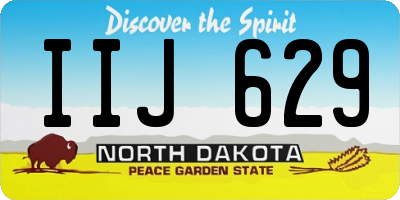ND license plate IIJ629