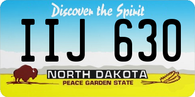 ND license plate IIJ630