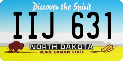 ND license plate IIJ631