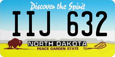 ND license plate IIJ632