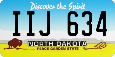 ND license plate IIJ634