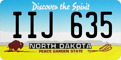 ND license plate IIJ635