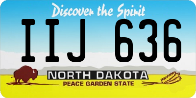 ND license plate IIJ636