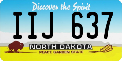 ND license plate IIJ637