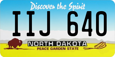ND license plate IIJ640