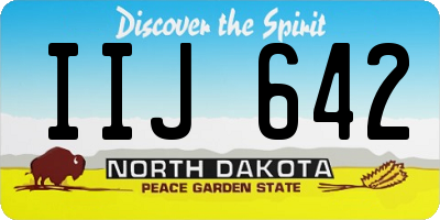 ND license plate IIJ642
