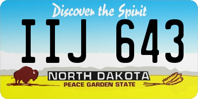 ND license plate IIJ643
