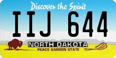 ND license plate IIJ644