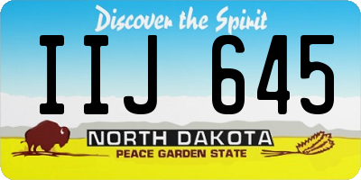 ND license plate IIJ645