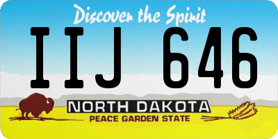 ND license plate IIJ646