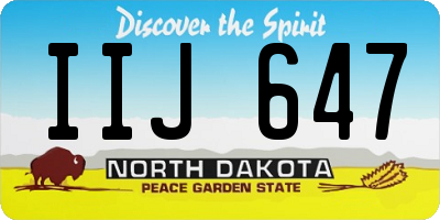 ND license plate IIJ647